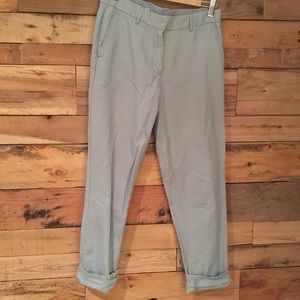 Gap broken in straight Khakis baby blue Sz 2